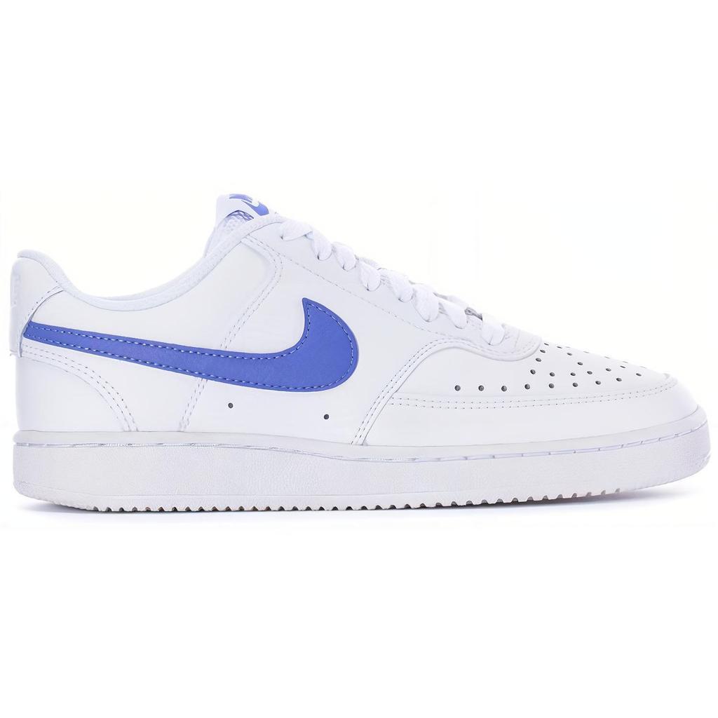 Nike Court Vision Low Syntetiskt Läder Halkfria Stötdämpande Slitstarka Låga Skate-skor Dam sneaker Vit Blå CD5434-108