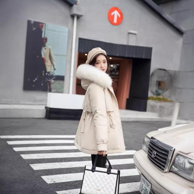 Women's Korean Style Mid-Length Winter Parka: Thick, Loose, Warm, Plus Size Cotton Coat