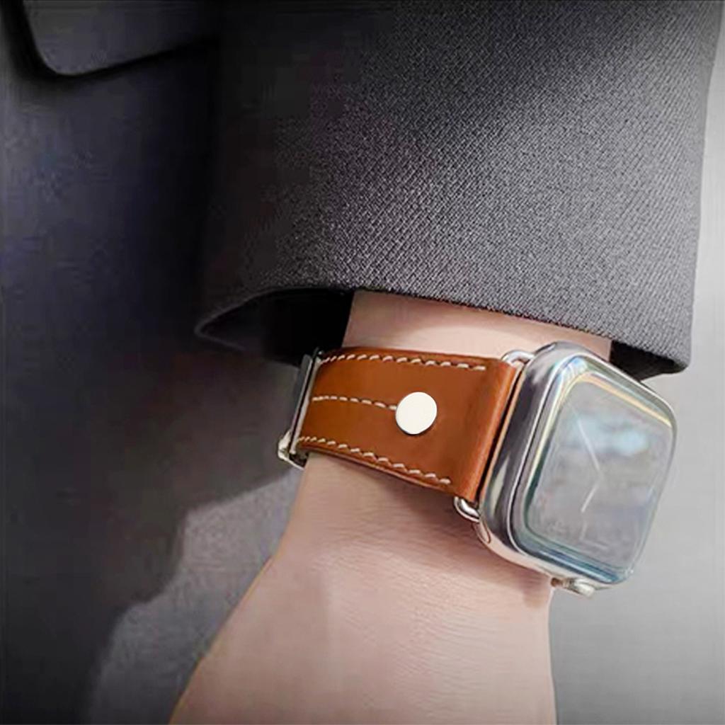 KALEBOL For Apple Watch 10 46mm/Ultra 2/Ultra 49mm/9 8 7 45mm/SE (2023) SE (2022) SE 6 5 4 44mm/3 2 1 42mm Genuine Cow Leather Watch Strap