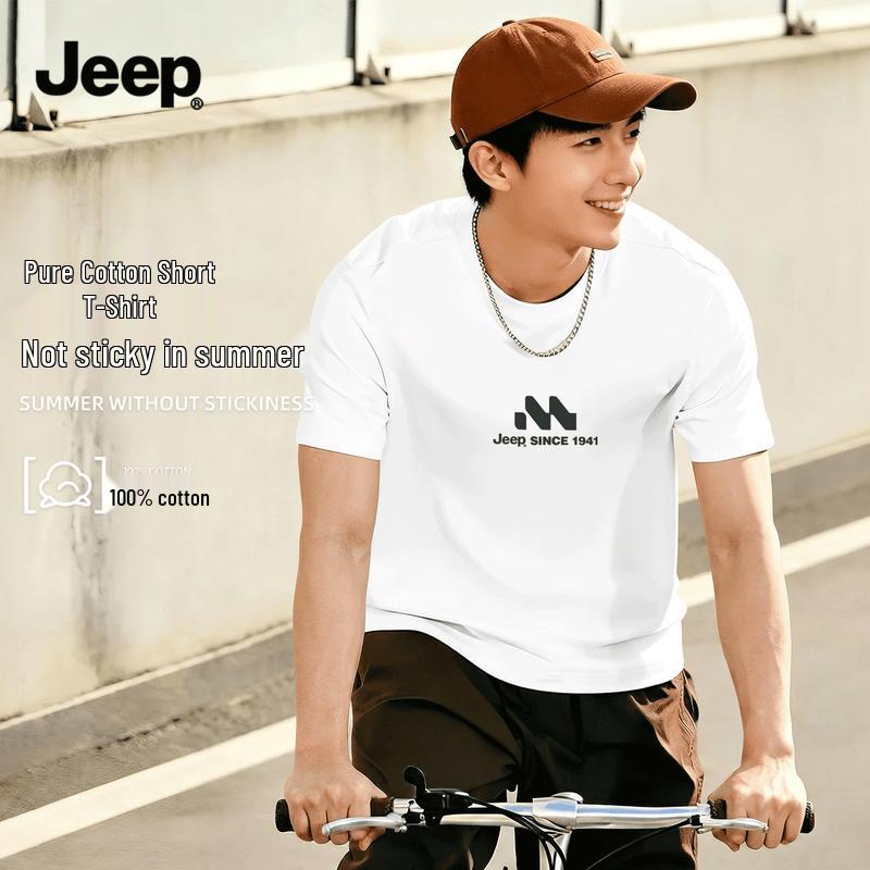

JEEP Men s Premium Breathable Cotton Short Sleeve T-Shirt M