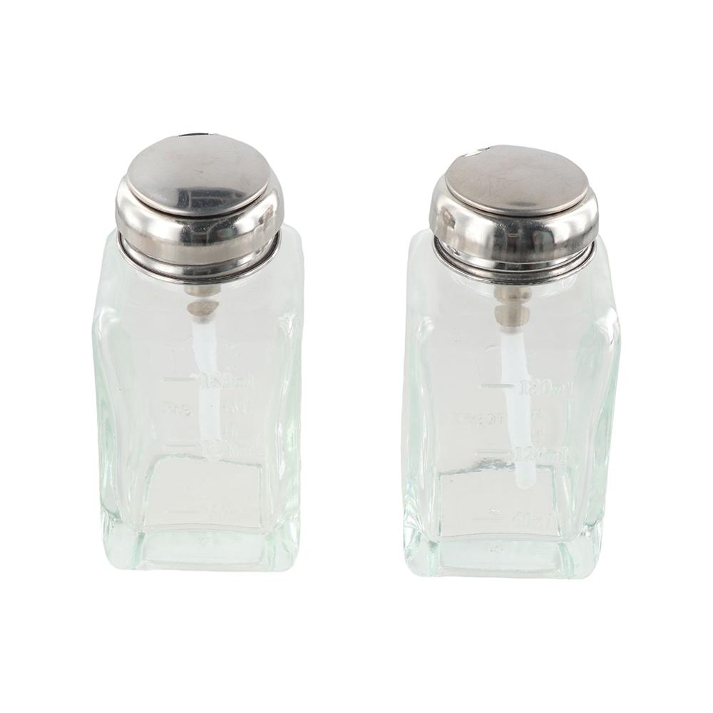 180ml/120ml Clear Refillable Bottle Glass Liquid Pump Dispenser Bottle  Facial Toner