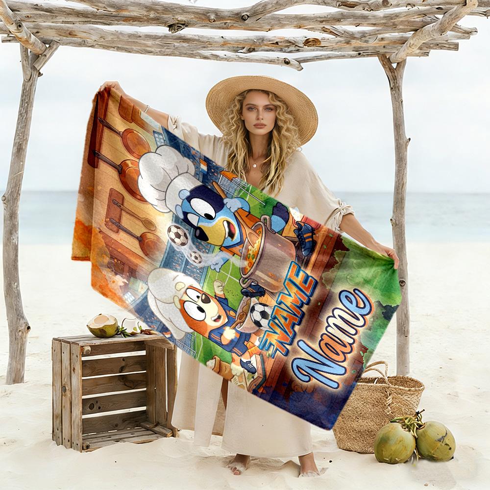 Pumpkin Party Night Personalized Name Beach Towel Super Soft & Absorbent Suitable for Sports Travel Swimming Yoga Bathroom Beach And Pool