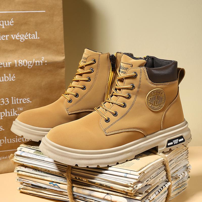 Dress Shoes Man Original Man Sneakers Deals Work & Safety Shoes Mens Shoe Men Motorcycle Boot Original Leather Boots for Men