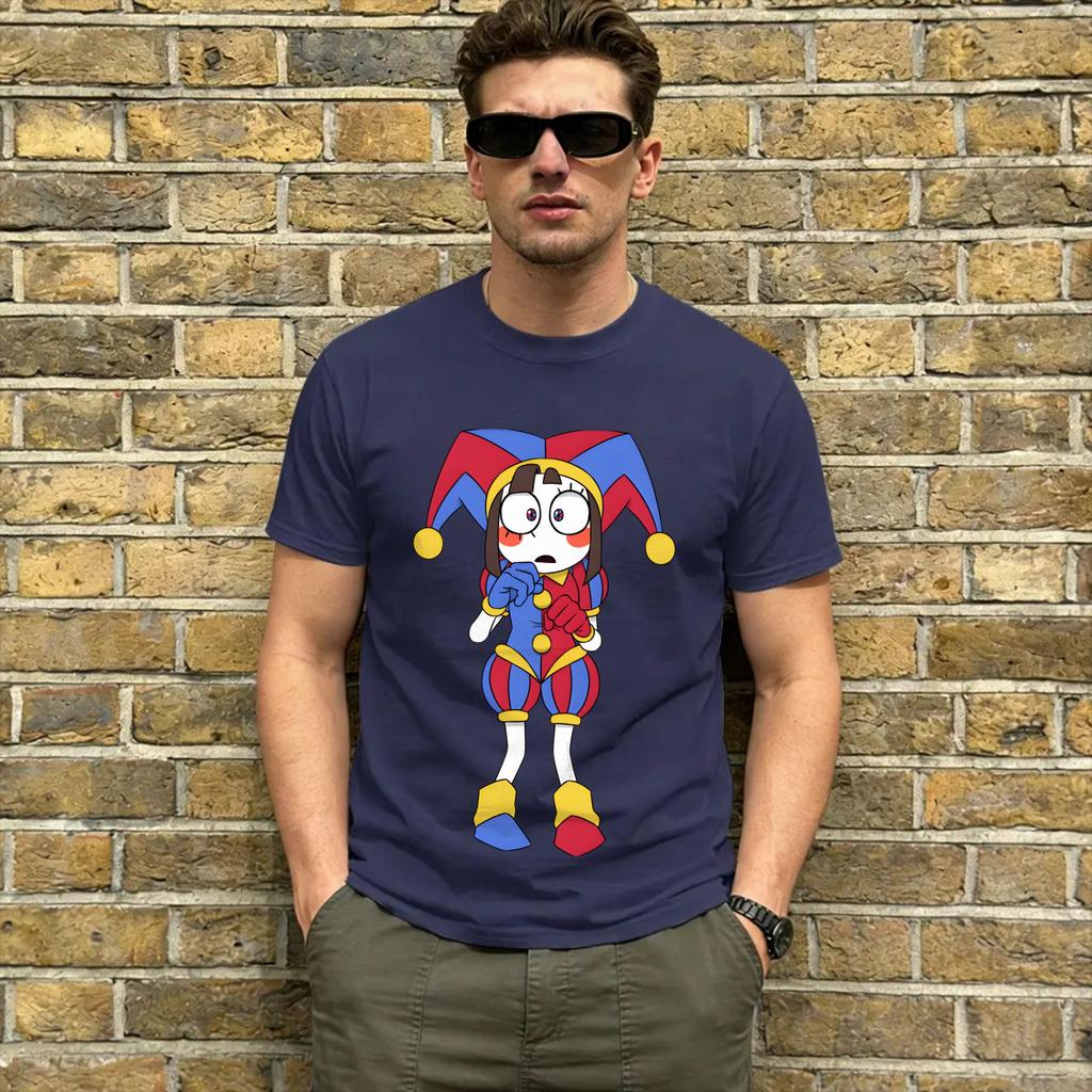 The Amazing Circus T Shirt for Unisex Cotton Crazy TShirt Crewneck Pomni Tees Short Sleeve Tops Gift Idea