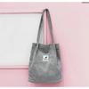 Soft Corduroy Bag Women Shopping Bag Casual Hasp Ladies One Shoulder Tote Bags Fashion Shop Women Handbags
