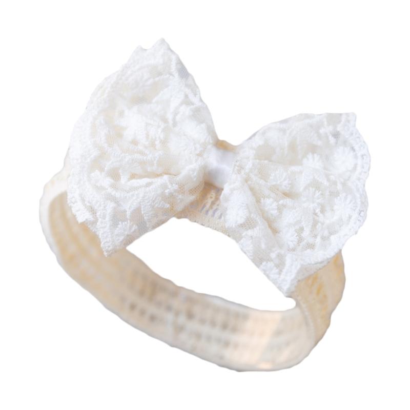 Großes Schleifen-Stirnband für Baby-Mädchen Spitzen-Schleife Haarband Elegantes Breites Stirnband Foto Haaraccessoires Dehnbarer Kopfschmuck