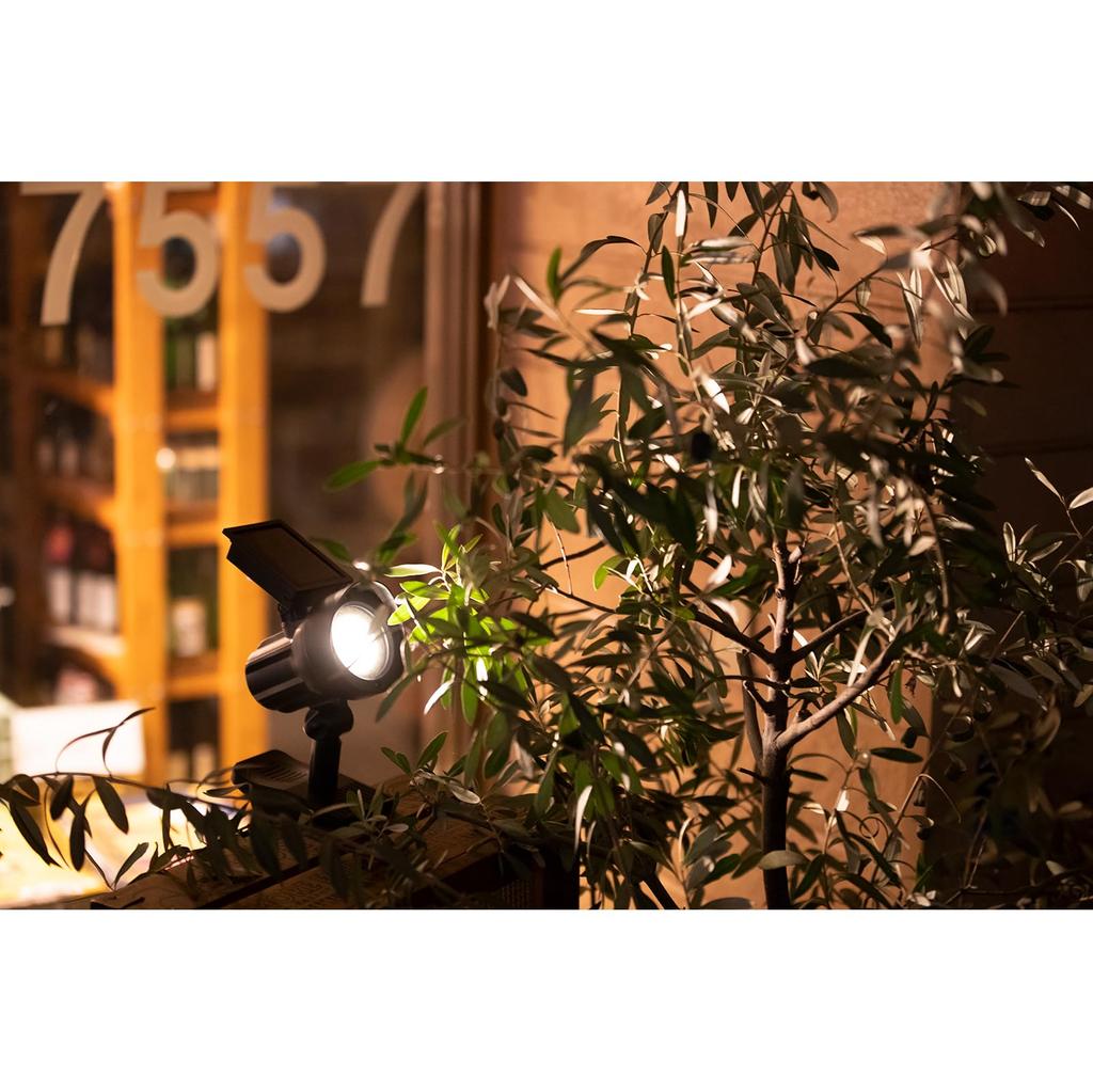 DAIS LED Solar Garden Light Set of Solar Outdoor Warm White LED Pathway Light with Auto Suitable for Parking and Black SD-19013C, 2, Spotlights,
