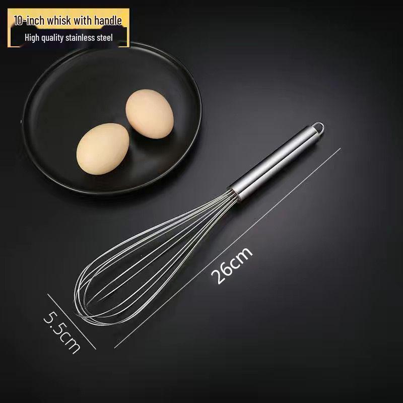 304 Stainless Steel Handheld Egg Beater Whisk for Baking and Mixing