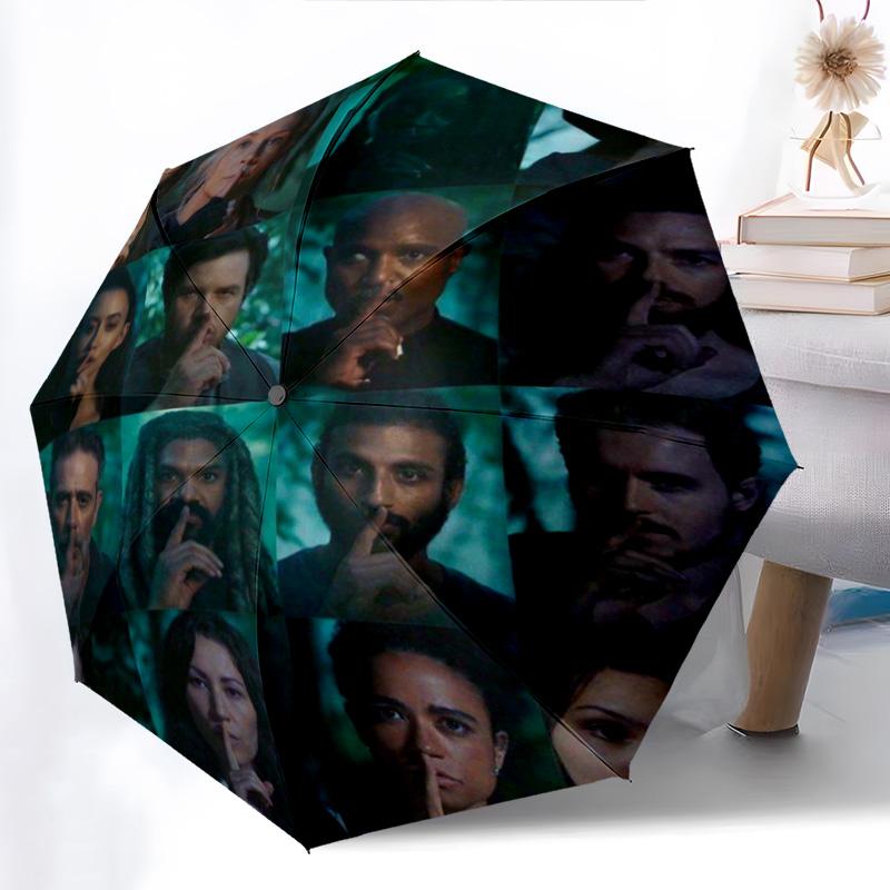 Supernatural Shadows: Mystery Unveiled Folding Umbrella Suitable for All Seasons Portable Light Sun Umbrella Umbrella