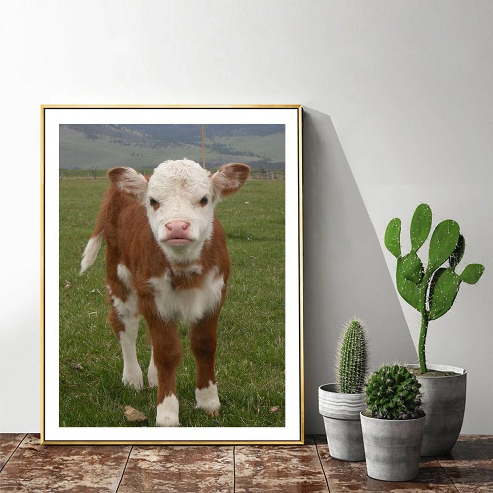 Diamond Painting Cow Diamond Painting 5D Full Needlework Diamond Paiting Full Drill