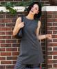 Deuloupisumeon Welt Pocket Sleeveless Mini Dress [Charcoal]