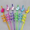 Unicorn Cartoon Good-looking Straw PET Reusable Spiral Straw Unicorn Birthday Wedding Party Children Adult Cute Straw