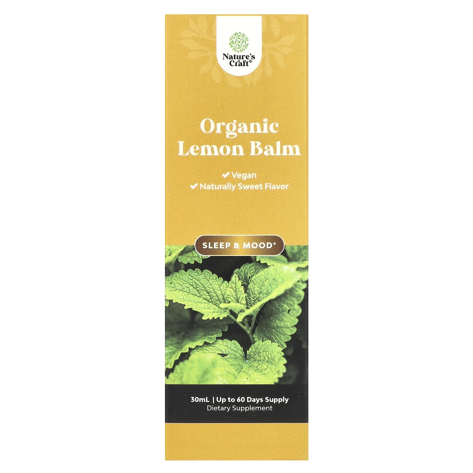 

Nature S Craft, Organic Lemon Balm, 30Ml