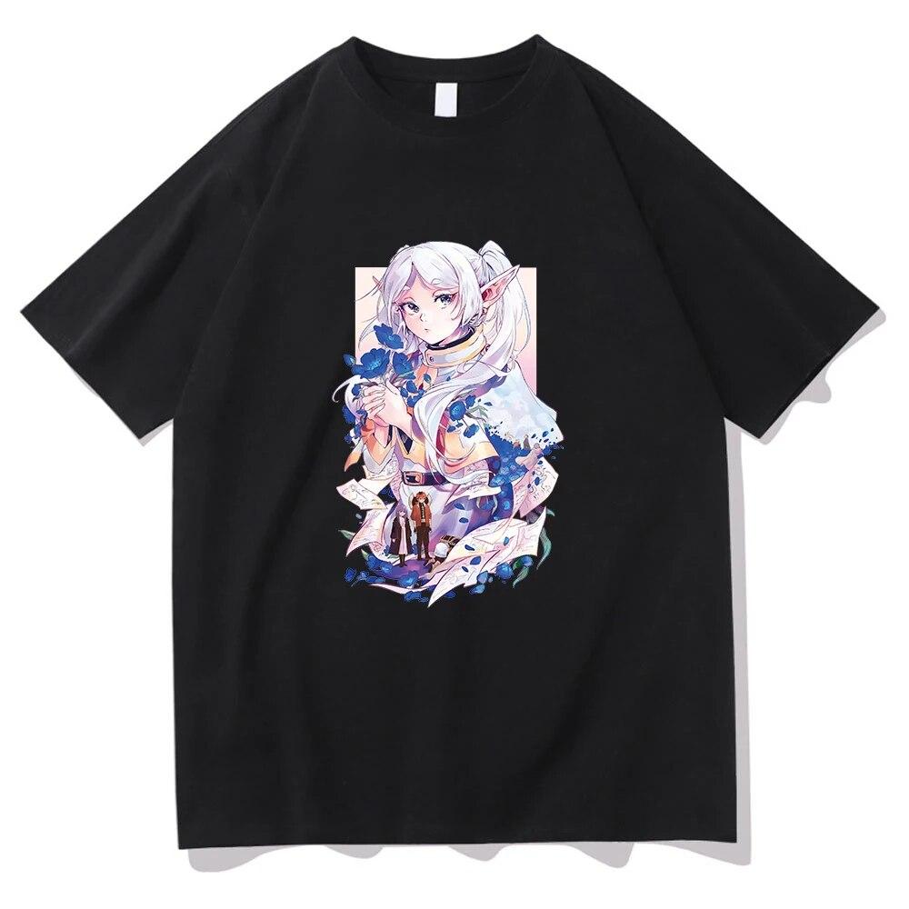 

Футболка Frieren Beyond Journey s End, модная унисекс эстетическая футболка Sousou No Frieren, унисекс, аниме, унисексга, винтажная хлопковая футболка, унисекс 2XL