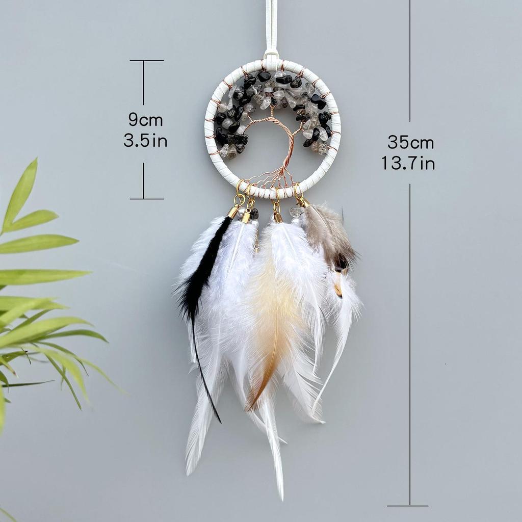Crystal Tree of Life Car Hanging Ornament - Handcrafted Car Interior Decoration