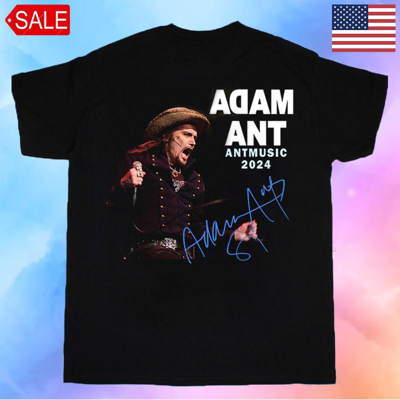 Adam Ant Autumn 2024 UK ANTMUSIC Tour Unisex T-Shirt All Size UU569 Unisex T-Shirt M