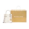 Michael Kors Mercer Solid Color Faux Leather Handbag Accordion Crossbody Shoulder Bag Mini Women Handbags Cream-White 35S1GM9T0L-289