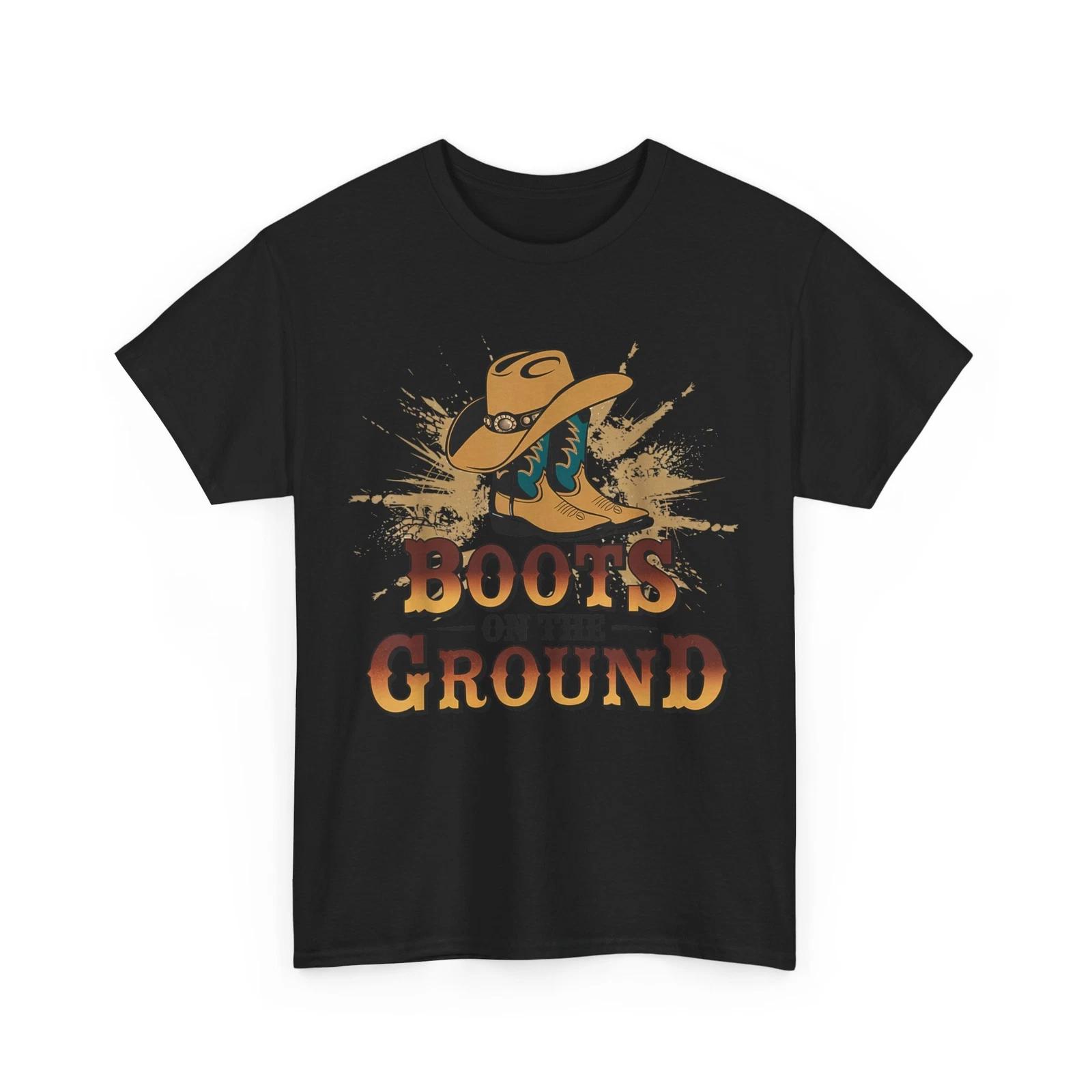 Boots On The Ground T-Shirt, Western Cowboy Country Shirt 2XL