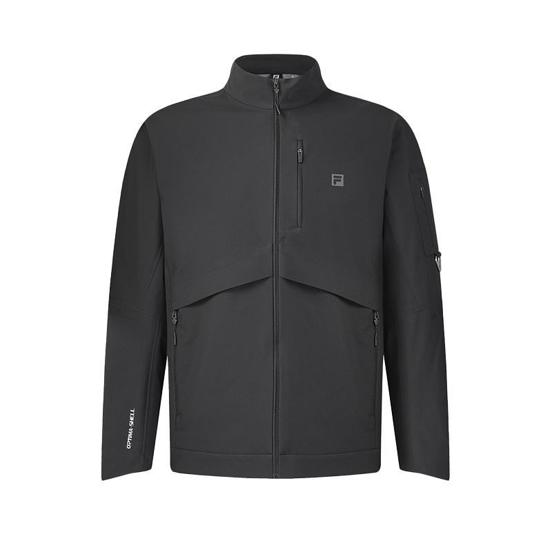 Fila Explore Series Casual Versatile Sports Stand Collar Long Sleeve Jacket Men Jacket Deep-Black A11M517715F-BK