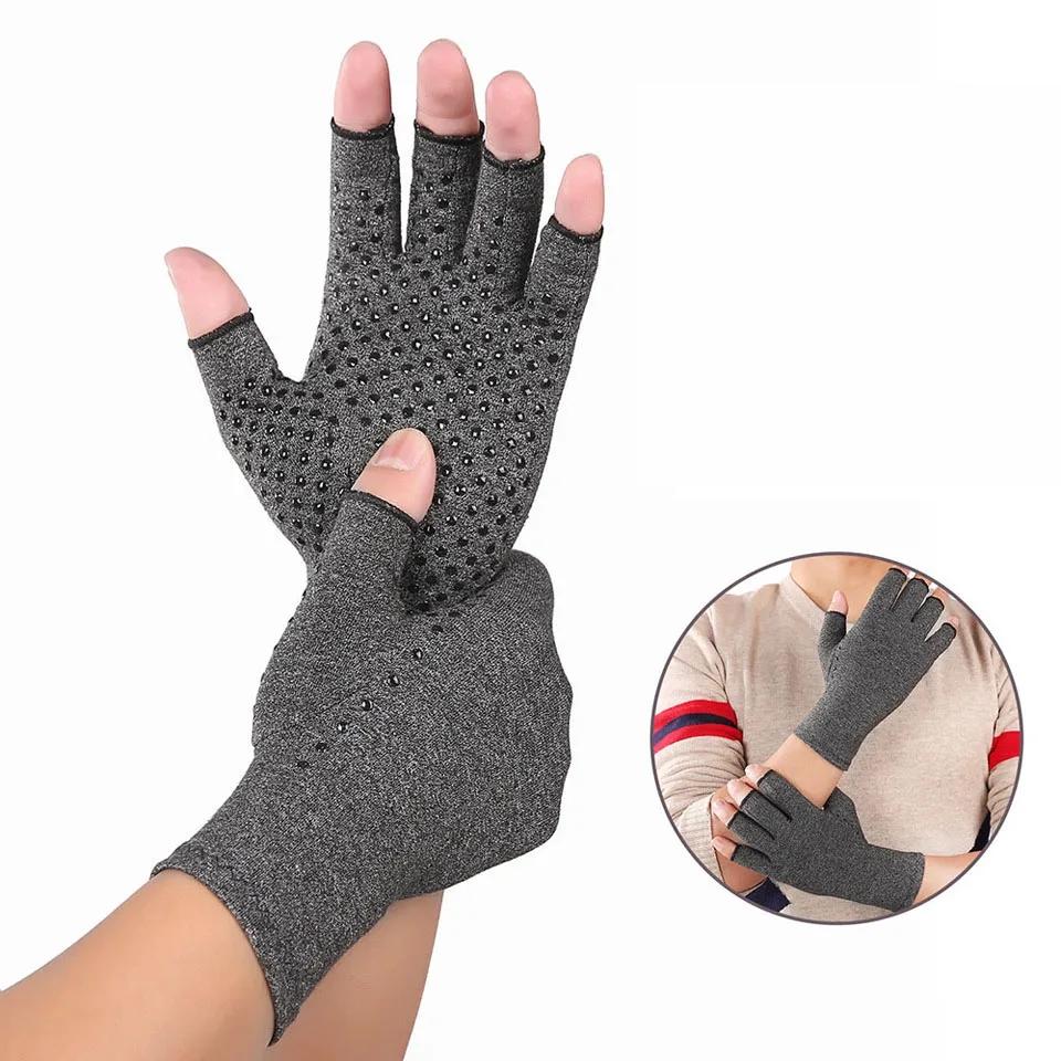 Loogdeel 1Pair Magnetic Anti Arthritis Health Compression Therapy Gloves Rheumatoid Hand Pain Wrist Support Sports Safety Gloves