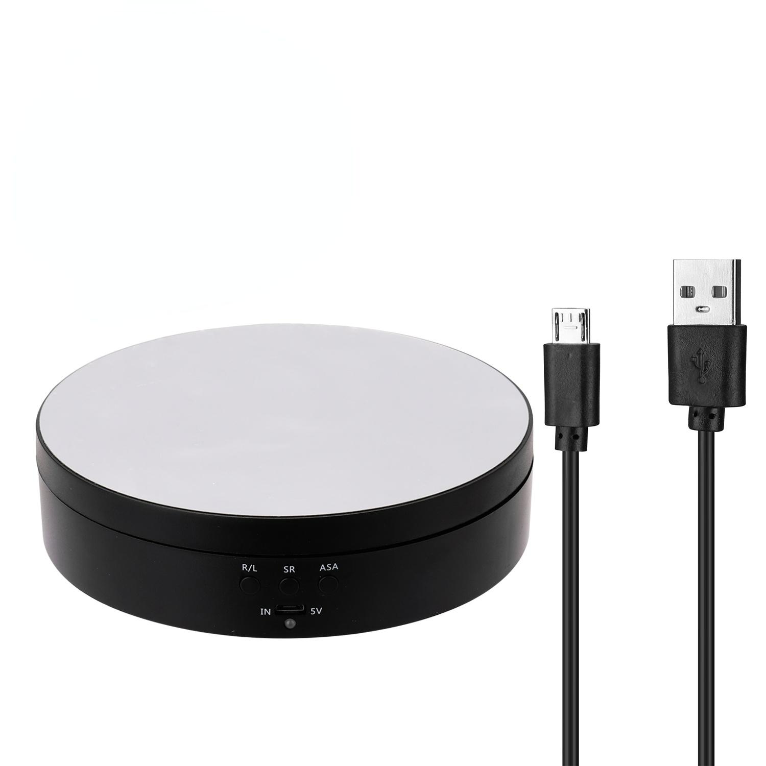 

Максимальная нагрузка 4 кг, многофункциональные вращающиеся стенды, электрический поворотный стол, вращение на 360 °, бесшумный вращающийся стол, подставка для ювелирных изделий чёрный