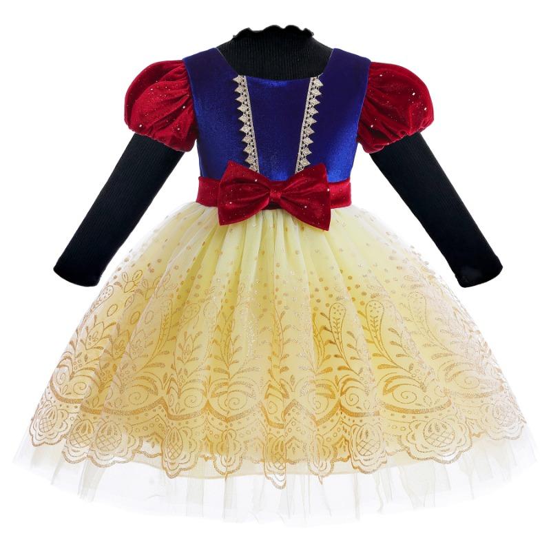 Little Girls Puff Sleeve Princess Lolita Tulle Party Kids Dress