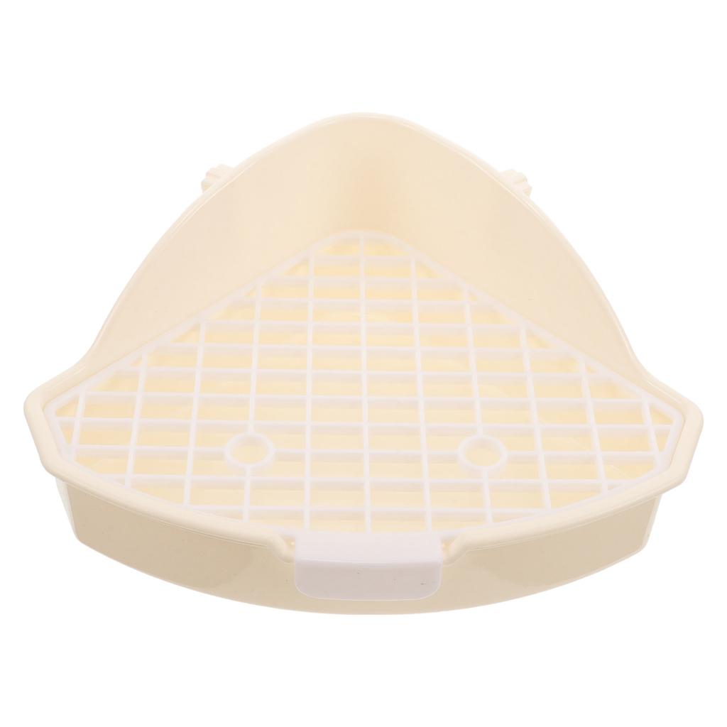 Triangular Corner Rabbit Litter Box for Small Animals Plastic Pet Toilet Potty Trainer Guinea Pig Chinchilla Ferret Rat Hamster