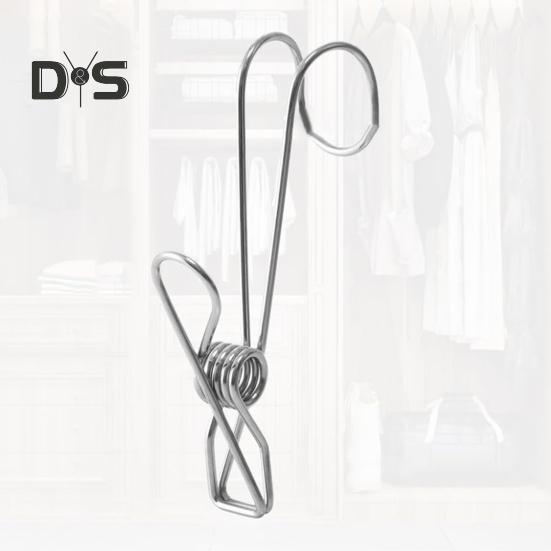 20 szt. stalowych metalowych klipsów z długim ogonem i haczykami, odpornych na rdzę, mocnych, sprężynowych, uniwersalnych, wiszących klipsów