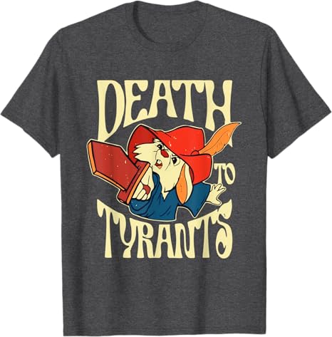 Retro Rabbit Death To Tyrants Vintage 90s Funny Quote TShirt Retro Style Street Saying Tee Novelty Gift Short Sleeve Blouses