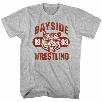 Sauvé par le gong Bayside Lutte Gris chiné T-shirt adulte