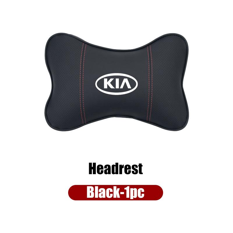 AAOI1 Car Leather Headrest Neck Pillow Seatbelt Shoulder Protection Pad Accessories For KIA K5 K2 Rio Optima Sportage Venga Sorento