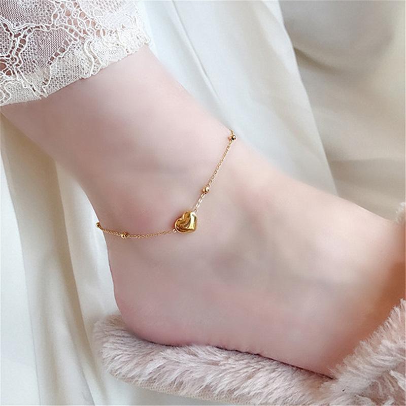 

Цепочка Love Feet из титановой стали и золота 18 карат