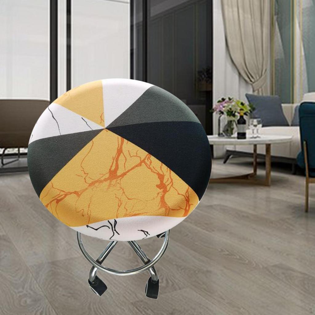 Stool Covers .11-16" Small Round Upholstered , Washable Dustproof Barstool Seat Slipcover