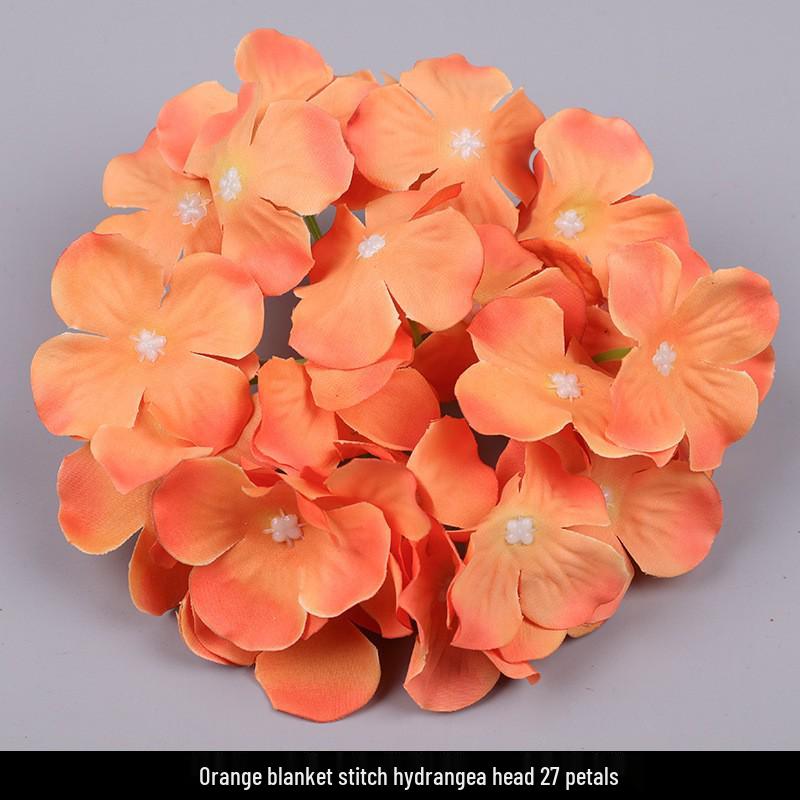 

Wedding Aisle Decor: Orange Artificial Hydrangea Bouquet