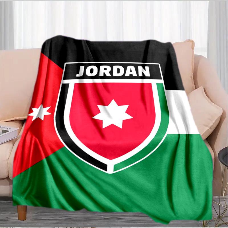 Jordanian football Design Blanket Suitable for Sofas, Beds, Offices, And Camping - Perfect Gift for Halloween Christmas