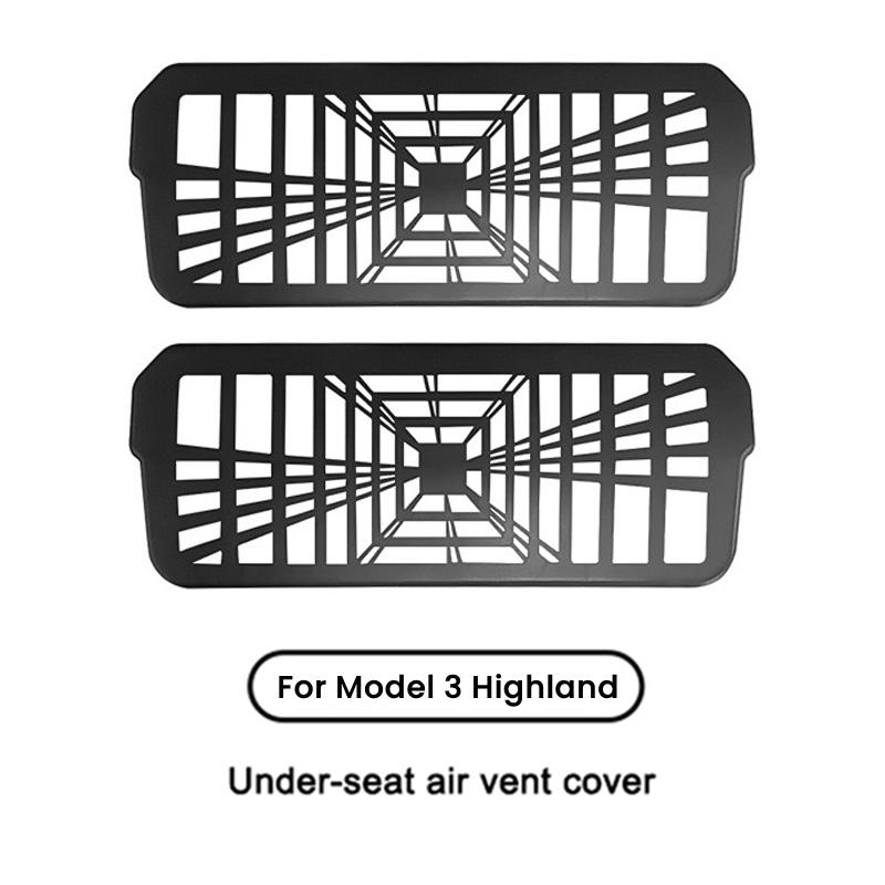 Rear Air Vent Cover For Tesla Model Y Model 3 Highland Upgrade Backseat Conditioning Outlet Protection Grille Mask Decoration