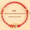 Rotes gewebtes Seilarmband für Männer & Frauen – Glücksbringer zum Jahr des Pferdes