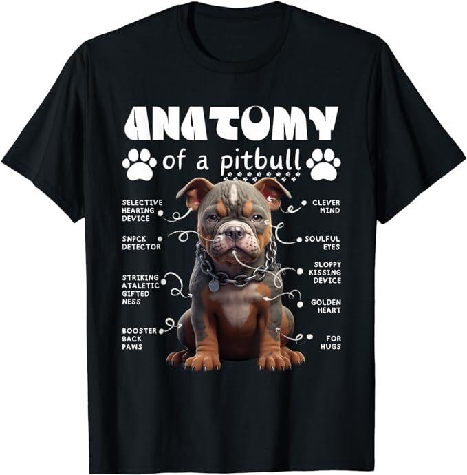 NEW LIMITED Pitbull Dog Anatomy Cute Pittie Lover Pit Bull Owner T-Shirt S-5XL S