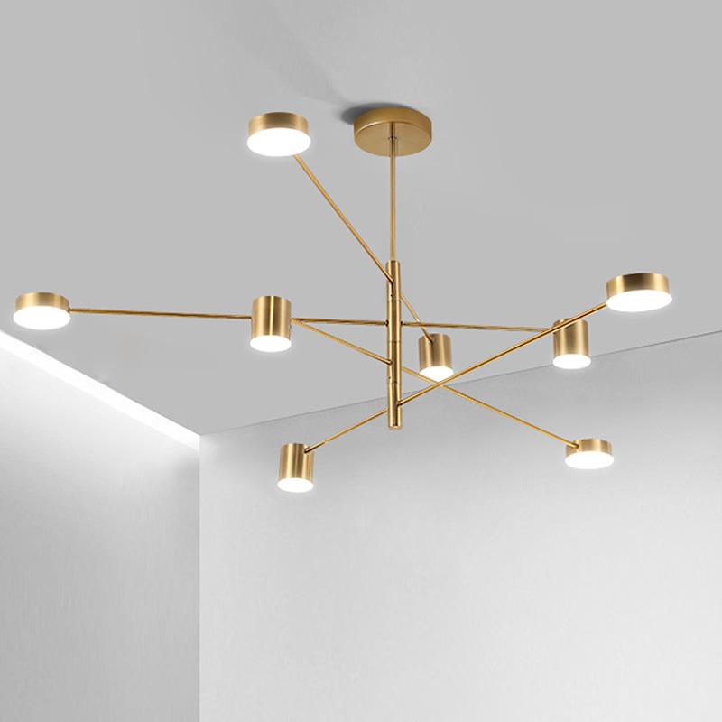 Modern Led Chandelier Lighting Fixture For Living Room Gold Black Art Restaurant Hanging Lamp Bedroom Home Lustres Suspension
