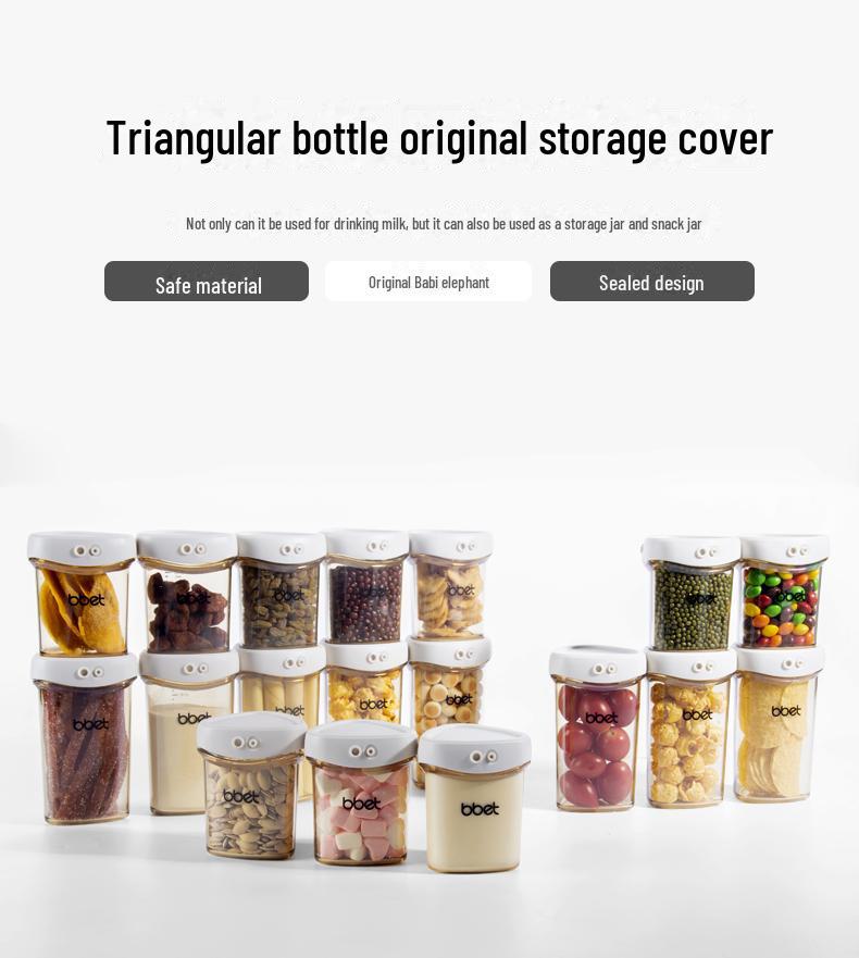 Multifunctional Wide Mouth Leak-Proof Cover for Baby Elephant Bottle, Home Storage, Snacks & Nuts