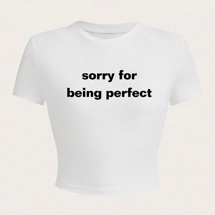 European and American style women's clothing new INS personalized street letter printing short navel short-sleeved T-shirt top