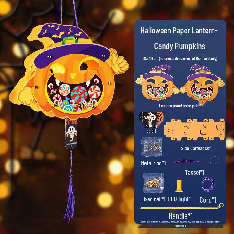 

DIY Luminous Pumpkin Lantern Kit for Kids - Halloween Decoration & Handheld Gift