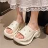 Fashion Niche Star 2025 Summer New Casual Flip-Flops Fashion and Versatile Platform Heightening Lightweight Women's Outside Sandals