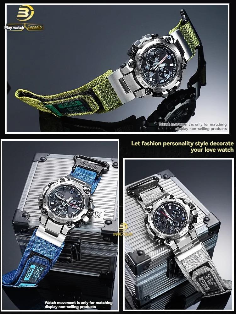 For Casio5672 MTG-B3000 Fashionable and personalized modification nylon canvas watch strap Wristband accessories Send tools