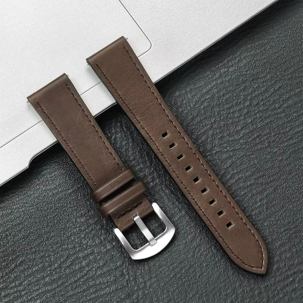 20mm 22mm Leather Strap for Redmi Watch 5 / 3 Active Lite Soft Business Wristband Strap for Samsung Galaxy Watch 7 6 5 4 Classic