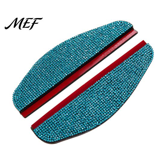 Rainy Day Driving Safety Gear Rhinestone Car Side Mirror Rain Visor Guard, Anti-Glare Rear View Guard Eyebrows, Widened Arc Mirrors Deflector for SUV