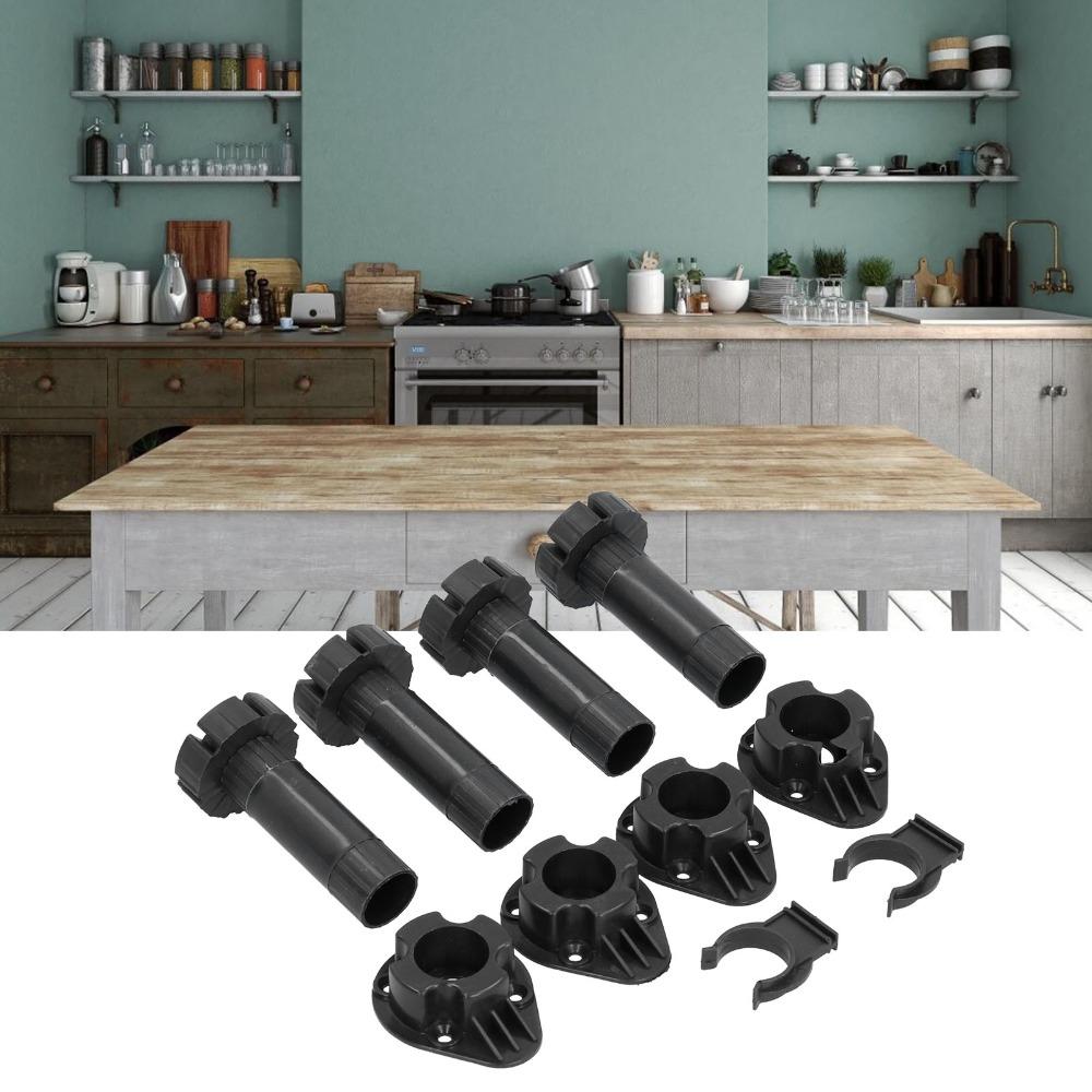 4pcs Black Cabinet Feet Durable Furniture Support Legs Sturdy Cabinet Leveling Feet Closet