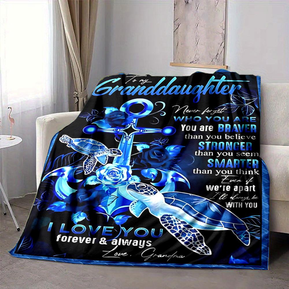 1PC Grandma Love Quotes Blanket, Throw For Sofa, Bed, Travel, Printing Blanket With Soft And Warm Fabric yy250918198