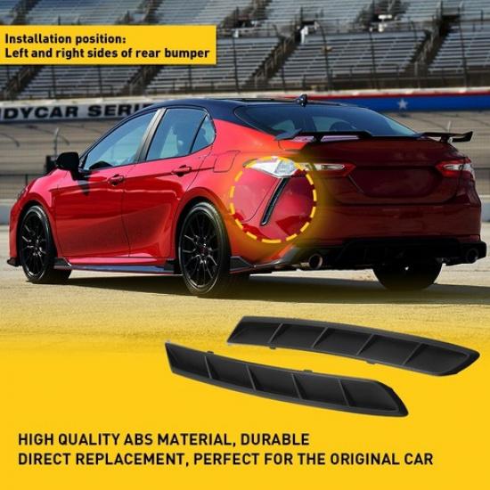 2Pcs FOR 2018 -  TOYOTA CAMRY REAR SIDE BUMPER EXTENSION TRIM MOLDING LH &RH