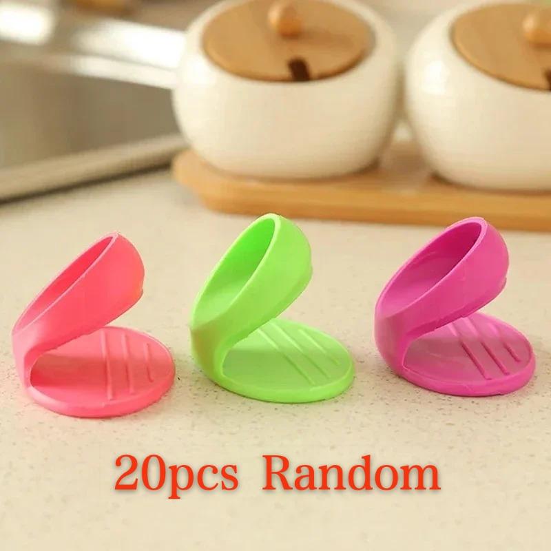 2/6/10/20PCS Silicone Insulated Finger Covers Oven Microwave Insulated Gloves High Temperature Thickened Insulated Mat Gift